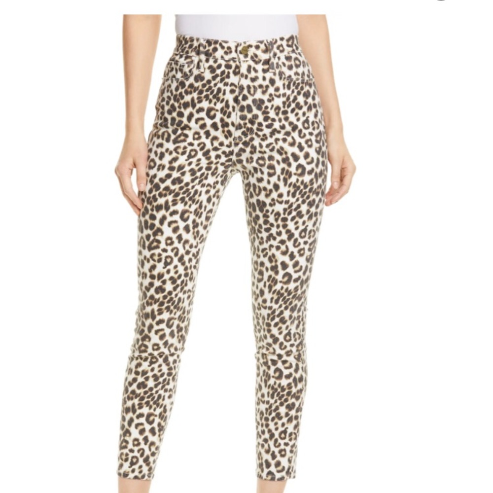 Frame Jeans Ali Leopard Print High Waist Skinny 29 - Picture 1 of 12